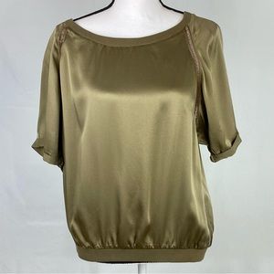 Elizabeth And James 100% Silk Loose Fitting Pull-Over Blouse Size S